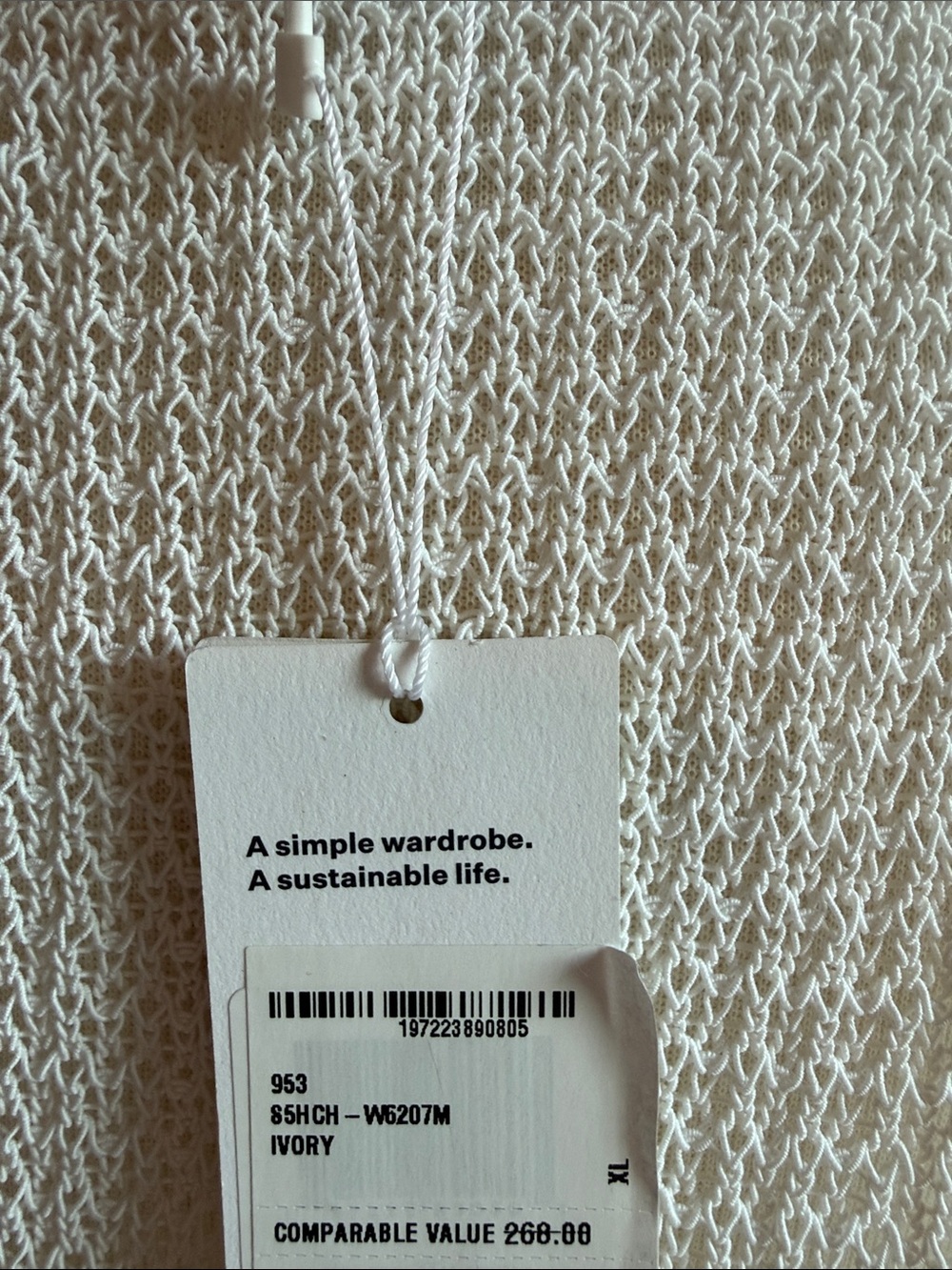 Eileen Fischer Women's White Knit Sweater Top - Picture 4 of 7